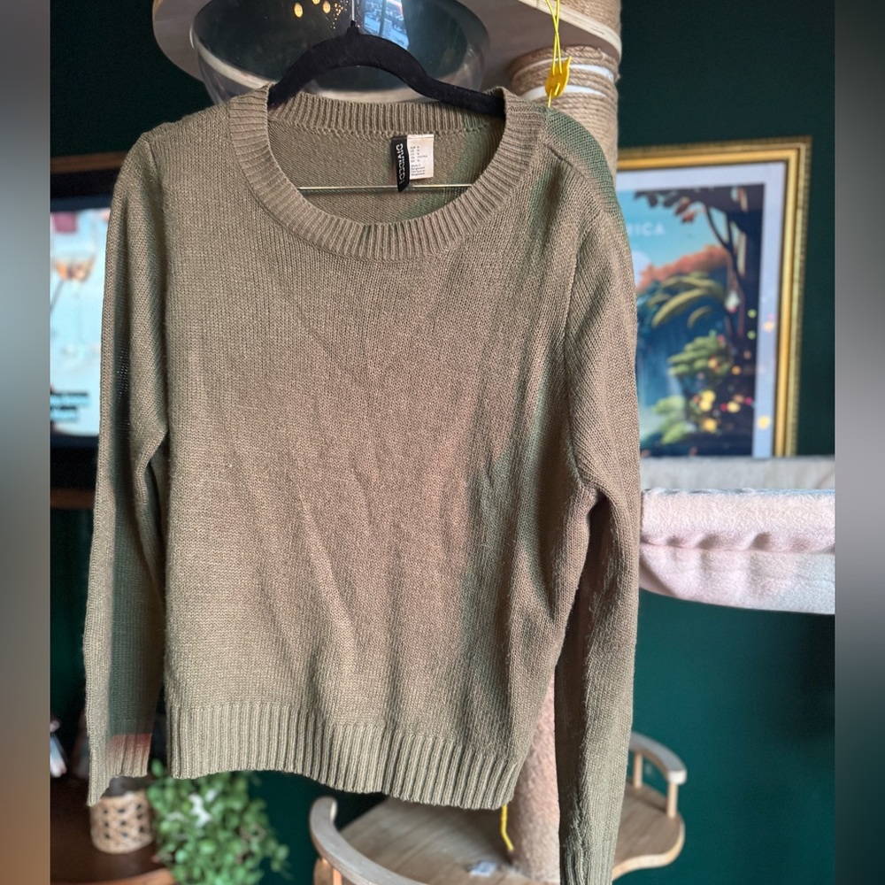 Olive green sweater, H&M, size M